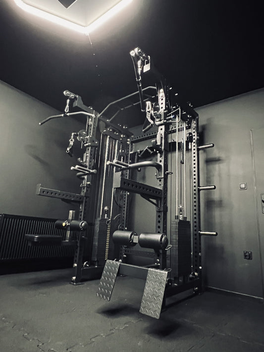Multi Kraftstation Krypton Sport XA-205 KOMPAKTE mit Latzug 1:1, 2x110 kg Gewichtsblöcke, Dips, Gesamtgewicht 550 kg, mattschwarz